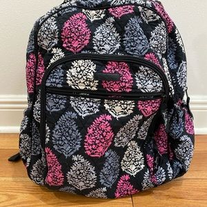 Vera Bradley Back Pack Black Pink Grey